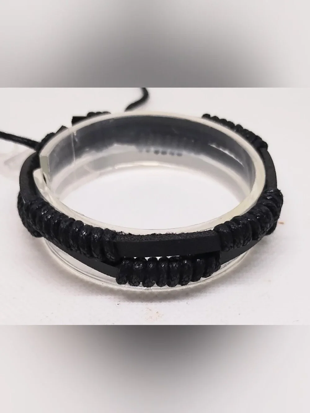Men's Bracelet Leather Layered Black Jewelry New G27